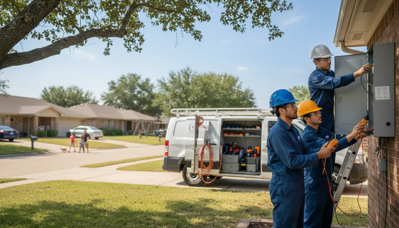 Certified electrician providing emergency electrical services in Hartley, TX